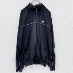 【値引き交渉OK！】古着 used　adidas　アディダス　トラックジャケット/ジャージ　パフォーマンスロゴ　黒　ブラック　42サイズ
