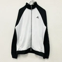 【値引き交渉OK！】古着 used　adidas　アディダス　トラックジャケット/ジャージ　パフォーマンスロゴ　白　ホワイト　Lサイズ