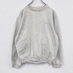 【値引き交渉OK！】古着 used　00s　NIKE　ナイキ　スウェット/トレーナー　スウッシュ　刺ロゴ　ヴィンテージ　ベージュ　Sサイズ　
