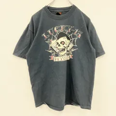 【値引き交渉OK！】古着 used　LUCKY13　ラッキーサーティーン　半袖プリントTシャツ　スカルT　黒　ブラック　Mサイズ