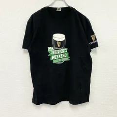 【値引き交渉OK！】古着 used　00s～　GUINNESS　ギネス　半袖プリントTシャツ　ユーロヴィンテージ　黒　ブラック　Lサイズ