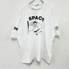 【値引き交渉OK！】古着 used　～90s　adidas　アディダス　半袖プリントTシャツ　ヴィンテージ　白　ホワイト　XLサイズ