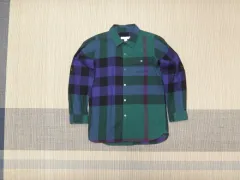 (10Y) バーバリー キッズ ビッグチェック 長袖シャツ 男の子用