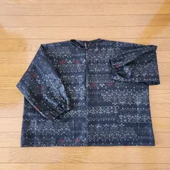 大島紬の　ブラウス　着物リメイク