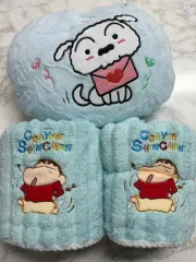 クレヨンしんちゃん タオル 2 犬 シロ ブランケット まとめ売り 出品 (バックパッケージ付き)