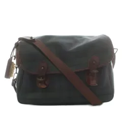 ポロ ラルフローレン POLO RALPH LAUREN ショルダーバッグ メッセンジャー PVC レザー ブラックウォッチ 総柄 ロゴ 緑 グリーン /XZ ■GY14