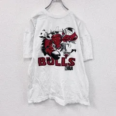 【値引き交渉OK！】古着 used　90s～　NBA　CHICAGO BULLS　シカゴ・ブルズ　半袖Tシャツ　シングルステッチ　ライトグレー　