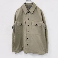 【値引き交渉OK！】古着 used　Eddie Bauer　エディーバウアー　長袖シャツジャケット　フラップポケット　ベージュ　Sサイズ