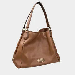 COACH 33547 イーディー ショルダー バッグ レザー トートバッグ コーチ ブラウン キャメル バッグ