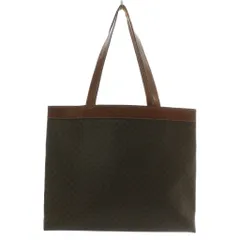 セリーヌ CELINE オールドセリーヌ ヴィンテージ トートバッグ ワンショルダー PVC レザー マカダム 総柄 ロゴ 茶色 ブラウン /XZ ■GY13