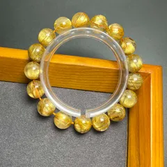 極上美品★【100A極!極満針ルチルクォーツ】★ブレスレット 天然石 金運 11.1-11.7mm ZB10198