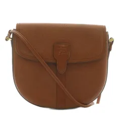 バーバリー BURBERRY ショルダーバッグ レザー 内側ノバチェック ロゴ 茶色 ブラウン /XZ ■GY18