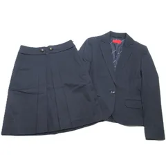 (K0205006)　HUGO BOSS　ヒューゴボス　セットアップ/スーツ　ジャケット＆プリーツスカート　ネイビー　DE 32/DE 34
