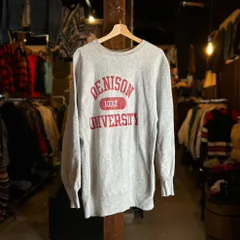 Champion 90's Reverse Weave DENISON UNIVERSITY Arche 3line capsule print チャンピオン リバースウィーブ デニソン大学 3段 染み込み カプセル プリント 刺繍タグ SIZE XXL