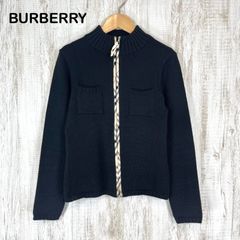 Sky様専用】BURBERRY✨衿ノバチェックタートルニット ロイヤルブルー