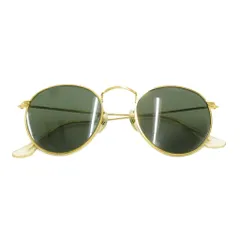 レイバン RAY BAN ヴィンテージ W1573 ROUND METAL ラウンドメタル B&L ボシュロム サングラス ボストン 緑 グリーン ゴールドカラー /JS ■GY19