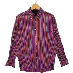 TOMMY HILFIGER/トミーヒルフィガー ストラップシャツ 長袖シャツ ボタンダウン ターキー製 Ｍサイズ マルチカラー