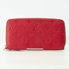 LOUIS VUITTON ルイヴィトン モノグラムアンプラント ジッピーウォレット M60547 レッド 長財布 ラウンドファスナー 正規品 レディース