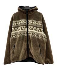 美品】KAPITAL ヨセミテアラベスク柄 フリース ZIPブルゾン カーキ 
