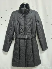 トミーヒルフィガー ブラック ベルト付き キルティング ダウン コート XS