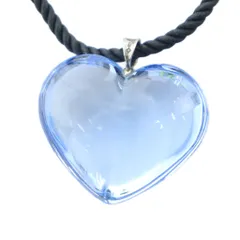 バカラ Baccarat ネックレス アクセサリー ペンダント ロゴ クリスタルハート 青 ブルー ■GY11 /MQ