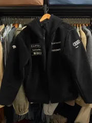 デサント ブラック フリース フーディー ジップアップ