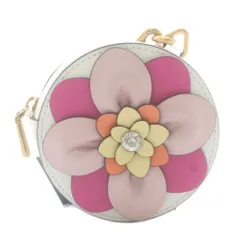 ケイトスペード KATE SPADE イン ブルーム フラワー コイン パース コインケース 小銭入れ 牛革 レザー ラウンド ロゴ 白 ホワイト ピンク KB263 /XZ ■GY18