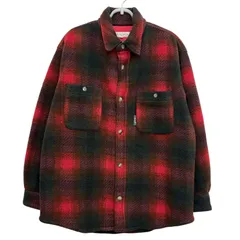 90年代ヴィンテージ 【モールラック Maul Ruck】ポーラテック POLARTEC フランネルシャツ チェック 長袖 厚手 2 赤/黒 レッド/ブラック メンズ 古着 タケオキクチ