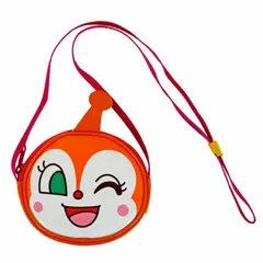 それいけ！アンパンマン ドキンちゃん エナメルフェイスポシェット ミニショルダー 小物 収納 アンパンマン キッズ バック お菓子入れ お出かけ お散歩 ハンカチ入れ  保育園 幼稚園 小型バック