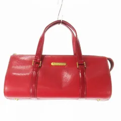 バーバリーズ Burberrys ヴィンテージ ハンドバッグ レザー 革 ロゴプレート 内側ノバチェック 赤 レッド /CK15 ■GY18