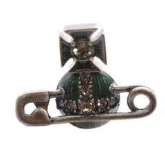 ヴィヴィアンウエストウッド Vivienne Westwood ピアス スタッドピアス 片耳用 オーブ 安全ピンモチーフ シルバー /KW ■GY18