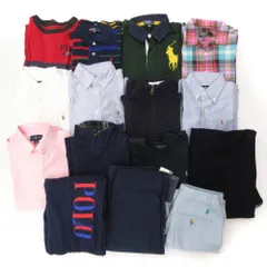 ラルフローレン RALPH LAUREN 子供服 15点セット まとめ キッズ シャツ カットソー パンツ 130-150 ピンク ブルー ブラック /UO