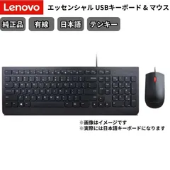 Lenovo エッセンシャル USBキーボード & マウス 日本語 4X30L79905 防滴 仕様 キーボード テンキー 左利き 右利き 兼用 マウス 4Y41C68663 4Y50R20863 (PZ024680)