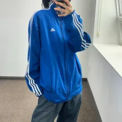 adidas アディダス ブルー トラックジャージ ウィンドブレーカー