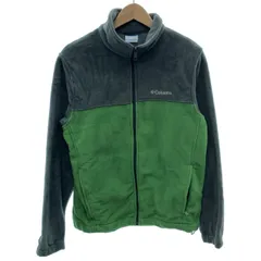 Columbia　フリース　ハイネック　フルジップ　ジャケット　バイカラー　無地　ワンポイント　刺しゅう　アウトドア　古着　/1152