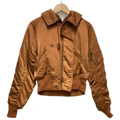 AZUL BY MOUSSY　ナイロンジャンパー　中綿ジャンパー　ショート丈　フード　フルジップ　無地　古着　/2412