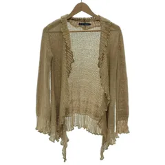 RALPH LAUREN　カーディガンセーター　長袖　ニット　ノーカラー　ボタンレス　無地　ミドルゲージ　古着　/1904