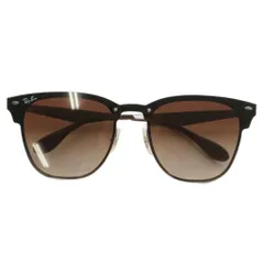 レイバン RAY BAN ブレイズクラブマスター BLAZE CLUBMASTER 眼鏡 サングラス メタルフレーム グラデーション ロゴ L 茶色 ブラウン シルバー色 RB3576-N /XZ ■GY18