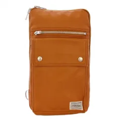 ポーター PORTER 吉田カバン フリースタイル FREE STYLE スリングショルダーバッグ ボディバッグ レザー ロゴ 茶色 ブラウン /XZ ■GY18