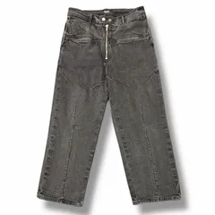 FILTH FRONT ZIP BAGGY DENIM フロントジップバギーデニムパンツ ジーンズ フィルス ブラック 3 （8525M）