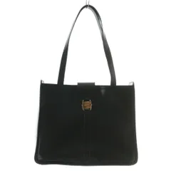 サルヴァトーレフェラガモ Salvatore Ferragamo トートバッグ ワンショルダー 肩掛け レザー フラップ ヴァラ ゴールド金具 黒 ブラック /XZ ■GY11