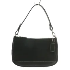 コーチ COACH ハンドバッグ ワンショルダー キャンバス レザー シグネチャー 総柄 黒 ブラック 6094 /XZ ■GY18