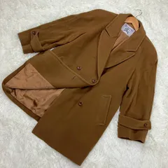 90’s バーバリー バーバリーズ チェスターコート カシミヤ混 ダブルコート ラグラン袖 肩パット キャメル ベージュ Lサイズ相当 ★お値段交渉を受け付けます。【A0241】
