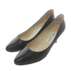 ジミーチュウ JIMMY CHOO パンプス レザー アーモンドトゥ ハイヒール 37 24㎝ 黒 ブラック /XZ ■GY19