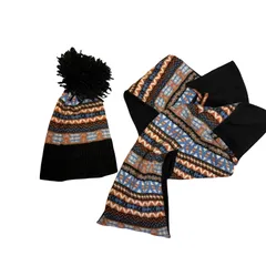 B086 KEITA MARUYAMA PARIS / TOKYO マフラー帽子セット ノルディック柄