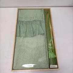【新品未使用】  帯揚げ 帯締め セット 緑　グリーン 淡色 和装小物 木箱入り 着物 訪問着 付下げ 色無地 フォーマル カジュアル 未使用 保管品 260109-5Y