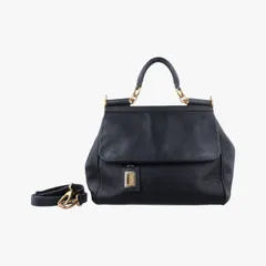 ドルチェ＆ガッバーナDolce & Gabbanaシシリー ブラック レザー 