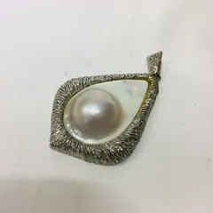S【アンティーク】田崎真珠 TASAKI マベパール ペンダントトップ シルバー レディースアクセサリー