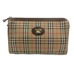 バーバリーズ Burberrys クラッチバッグ セカンドバッグ ノバチェック柄 馬上の騎士 ベージュ系 /UO ■GY18