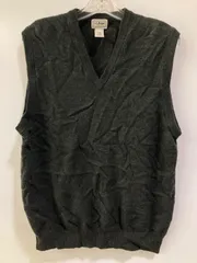 L.L.Bean メンズ ラムウール ニットベスト グリーン